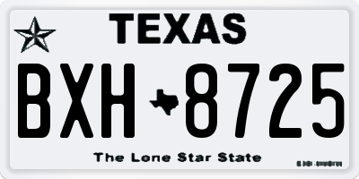 TX license plate BXH8725