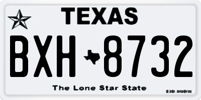 TX license plate BXH8732