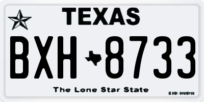 TX license plate BXH8733