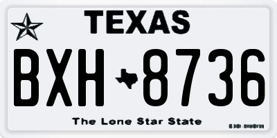 TX license plate BXH8736