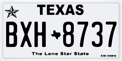 TX license plate BXH8737