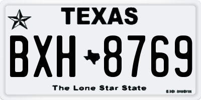 TX license plate BXH8769