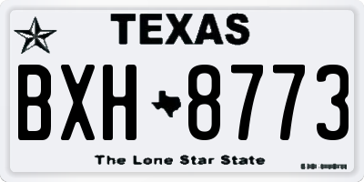 TX license plate BXH8773