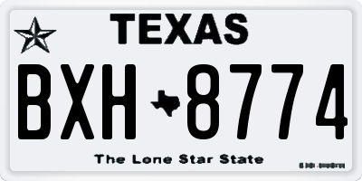 TX license plate BXH8774