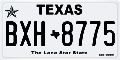 TX license plate BXH8775