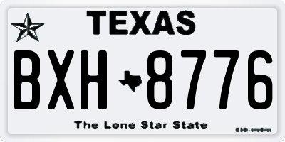 TX license plate BXH8776