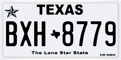 TX license plate BXH8779