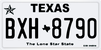 TX license plate BXH8790