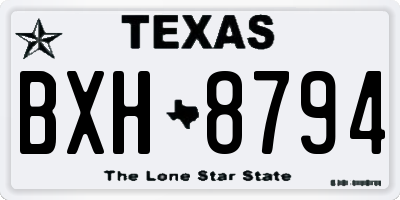 TX license plate BXH8794