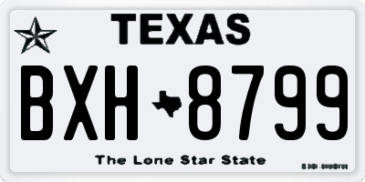 TX license plate BXH8799