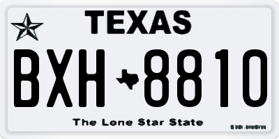 TX license plate BXH8810