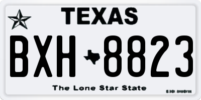 TX license plate BXH8823