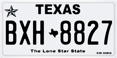 TX license plate BXH8827