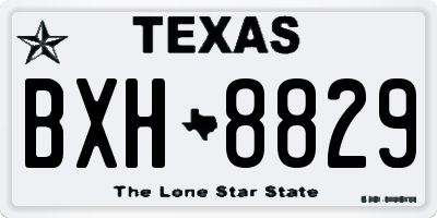TX license plate BXH8829
