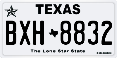 TX license plate BXH8832