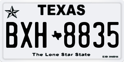 TX license plate BXH8835