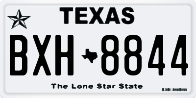TX license plate BXH8844
