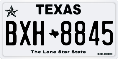 TX license plate BXH8845