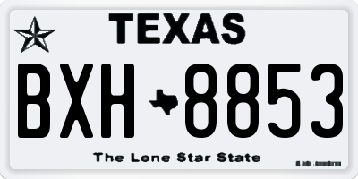 TX license plate BXH8853