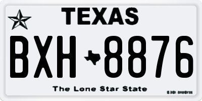 TX license plate BXH8876
