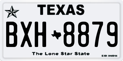 TX license plate BXH8879