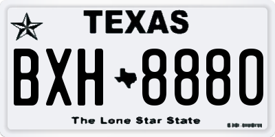 TX license plate BXH8880