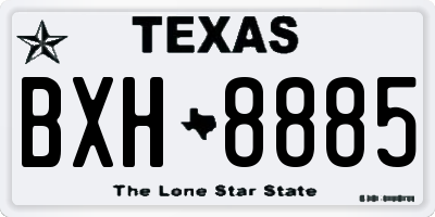 TX license plate BXH8885