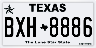 TX license plate BXH8886