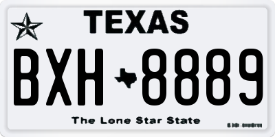 TX license plate BXH8889