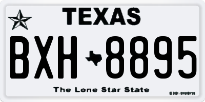 TX license plate BXH8895