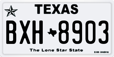 TX license plate BXH8903