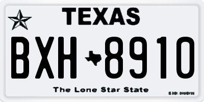 TX license plate BXH8910