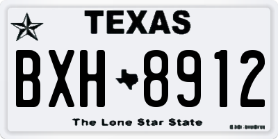 TX license plate BXH8912
