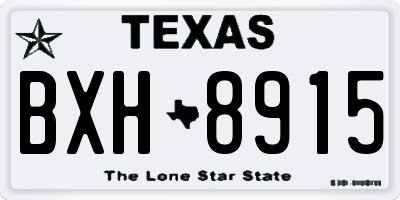 TX license plate BXH8915