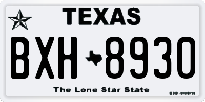 TX license plate BXH8930