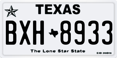 TX license plate BXH8933
