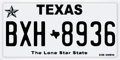 TX license plate BXH8936