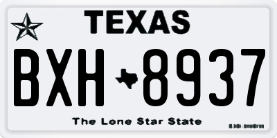TX license plate BXH8937