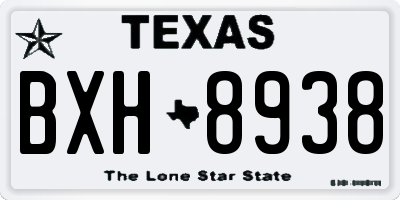 TX license plate BXH8938