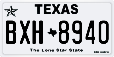 TX license plate BXH8940