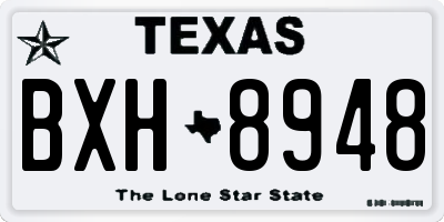 TX license plate BXH8948