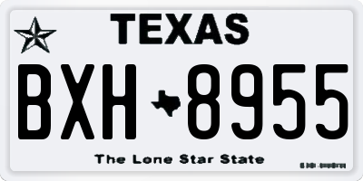 TX license plate BXH8955