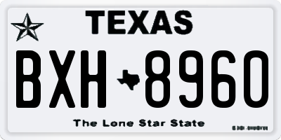 TX license plate BXH8960