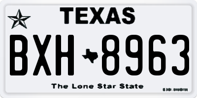 TX license plate BXH8963