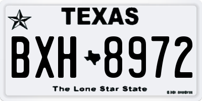 TX license plate BXH8972