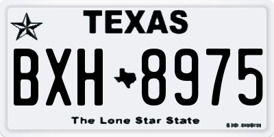 TX license plate BXH8975