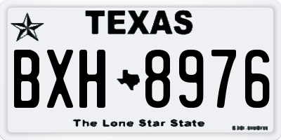 TX license plate BXH8976
