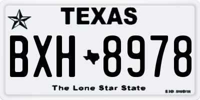 TX license plate BXH8978