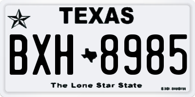 TX license plate BXH8985
