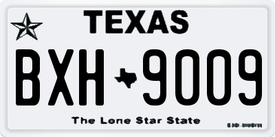 TX license plate BXH9009